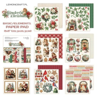 LemonCraft Wonderful Christmas Elements &amp; Basics 8x8 Inch Paper Pad (LEM-WONCHRI-03) 